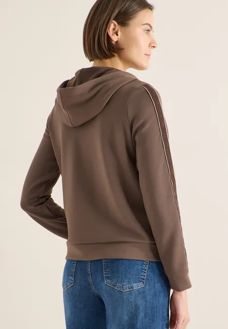 Gallonstreifen Sweatjacke urban taupe