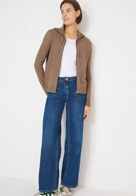 Cosy vest met capuchon urban taupe melange Cosy vest met capuchon urban taupe melange