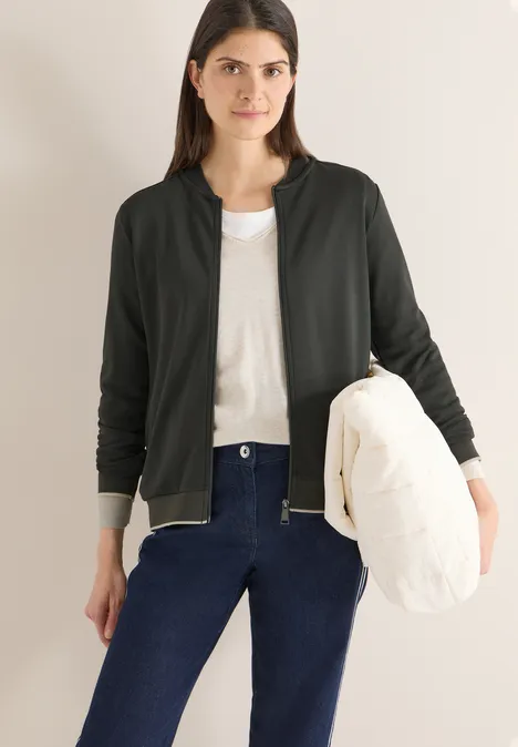 Blouson w jednolitym kolorze raw khaki