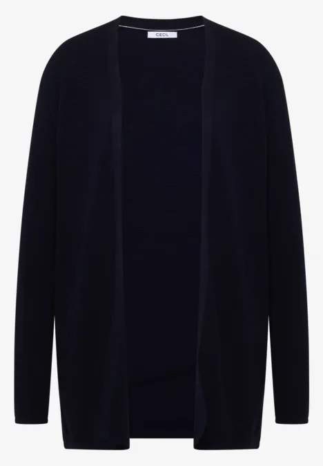 Open vest met lange mouwen urban dark blue Schwarzer, offener Strickcardigan mit klassischem Schnitt