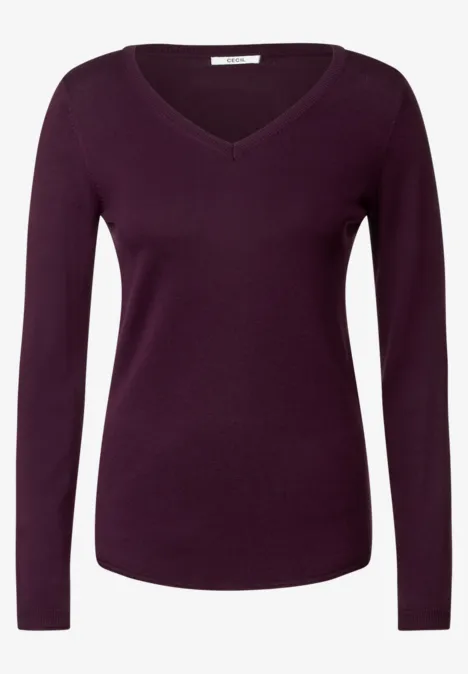 Basic Pullover deep berry