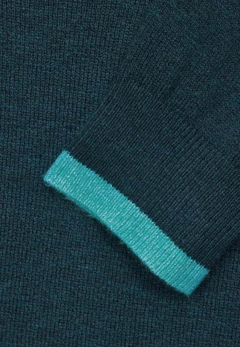 Strickpullover strong petrol blue melange