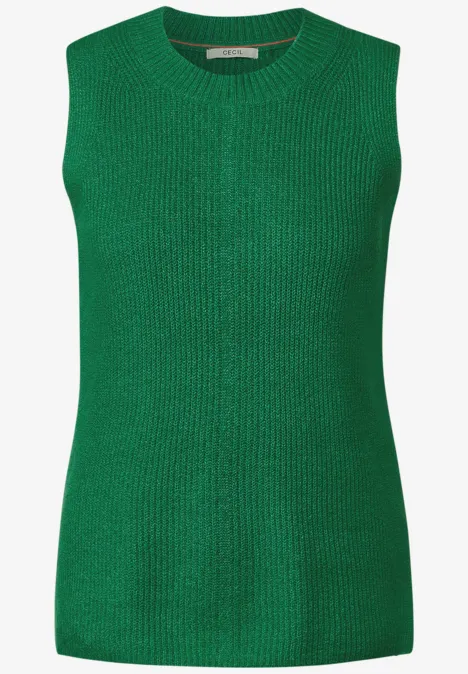 Cosy gebreide slipover bright green melange