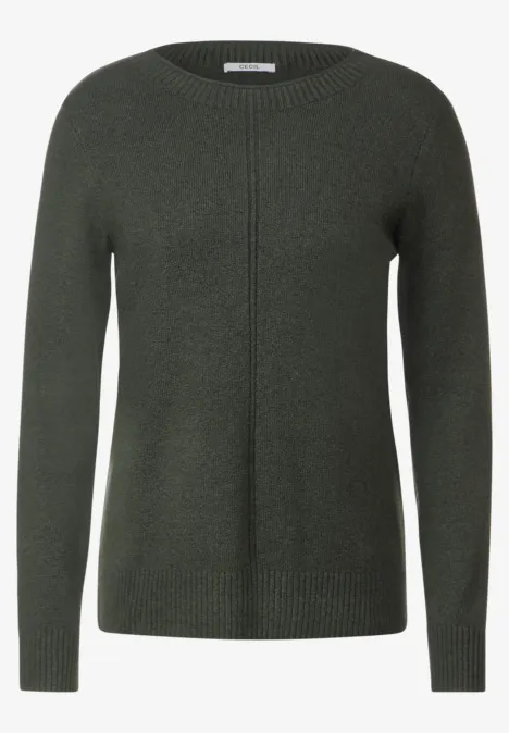 Pullover in Melange dynamic khaki melange