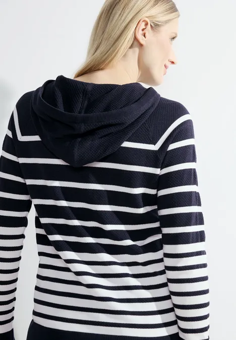 Streifen Struktur Hoodie universal blue Streifen Struktur Hoodie universal blue