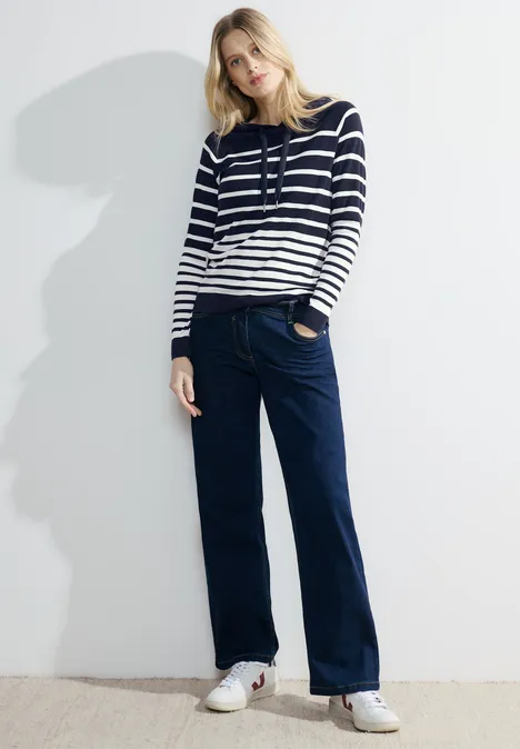 Streifen Struktur Hoodie universal blue Streifen Struktur Hoodie universal blue