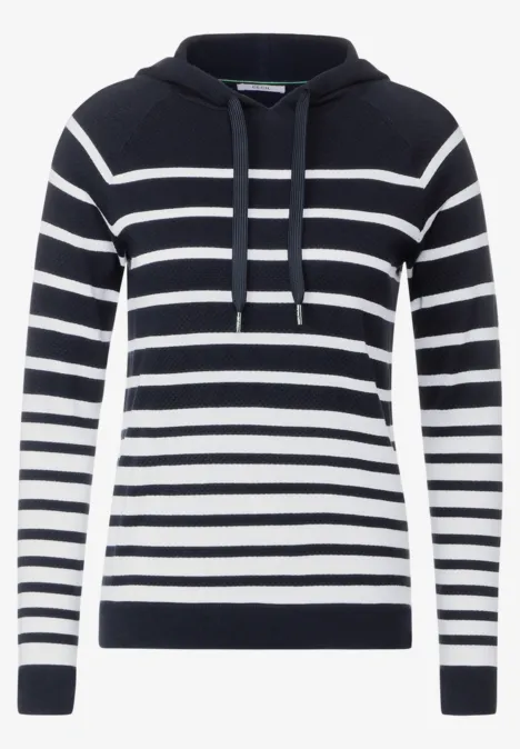 Streifen Struktur Hoodie universal blue Streifen Struktur Hoodie universal blue