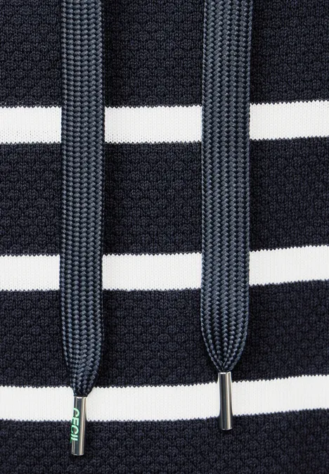 Streifen Struktur Hoodie universal blue Streifen Struktur Hoodie universal blue