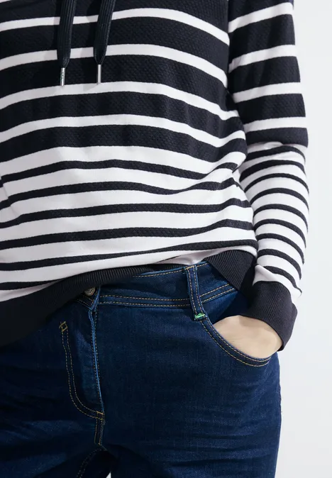 Streifen Struktur Hoodie universal blue Streifen Struktur Hoodie universal blue