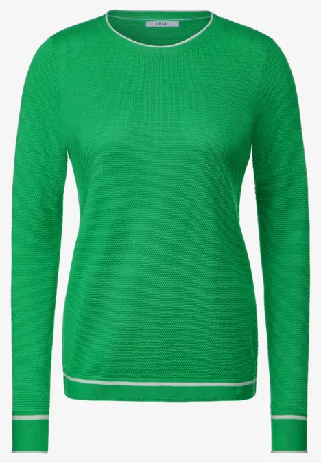 Struktur Strickpullover celery green
