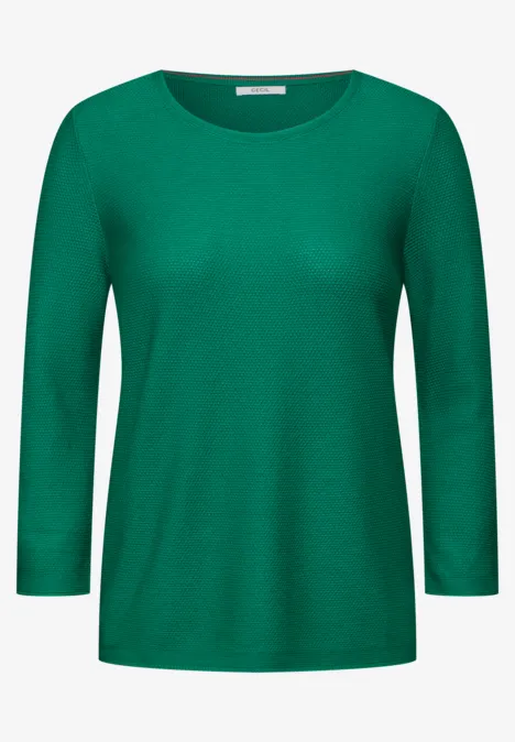 Strukturpullover malachite green