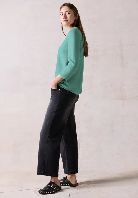 Strukturpullover adriatic green
