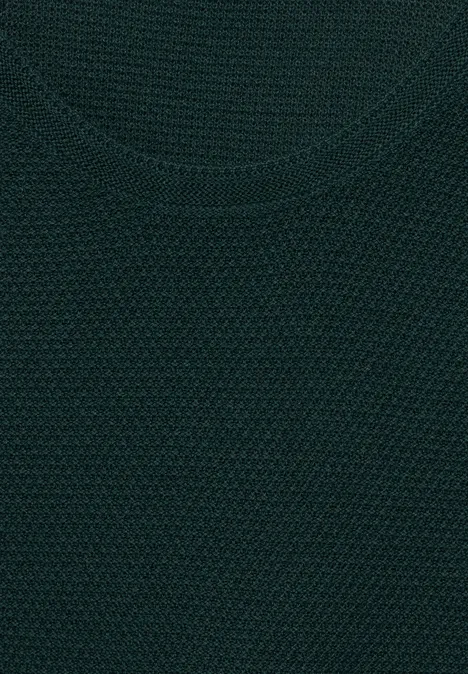 Strukturpullover fir green