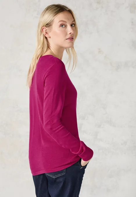 Pull en maille fine jewel pink