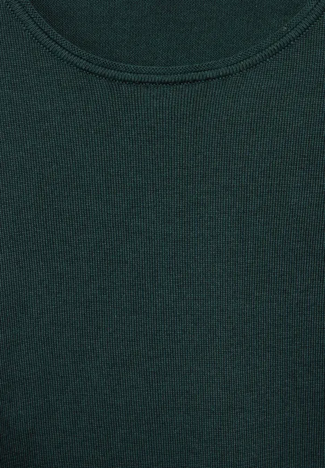 Pull en maille fine fir green