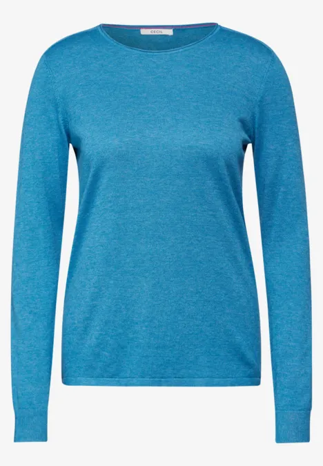 Feinstrickpullover aqua melange