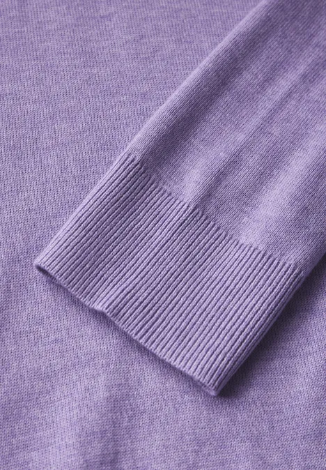 Pull en maille fine lilac melange