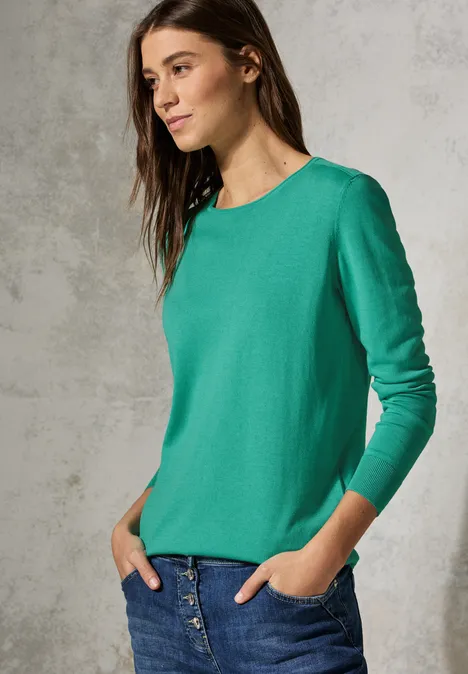 Pull en maille fine aventurine green