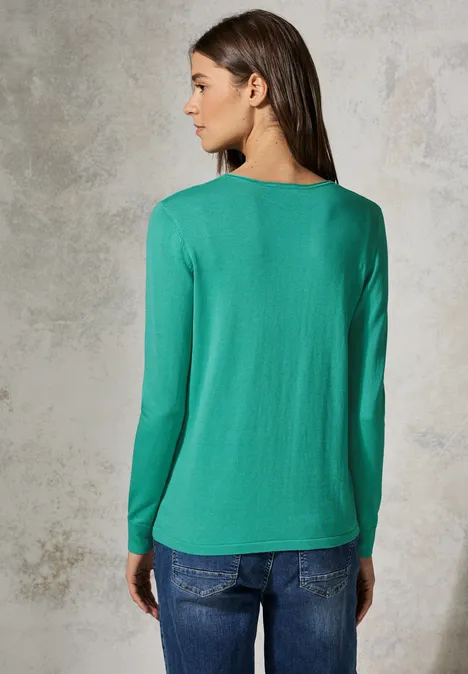 Pull en maille fine aventurine green