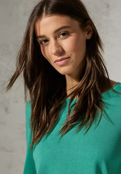 Pull en maille fine aventurine green