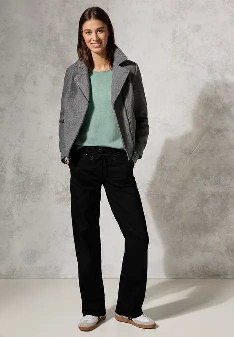Pull en maille fine glaced green melange