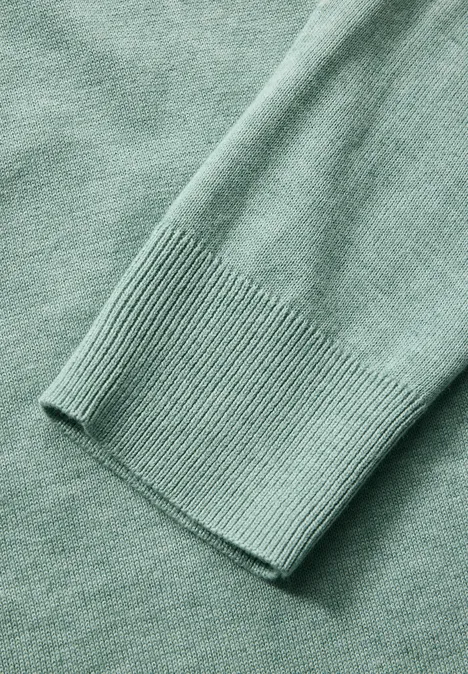 Pull en maille fine glaced green melange