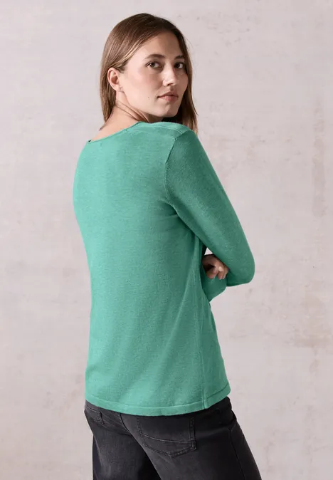 Pull-over adriatic green melange