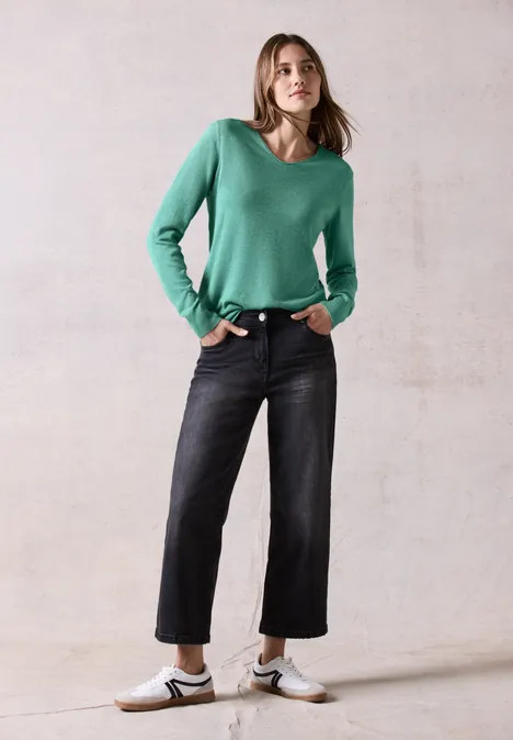 Pull-over adriatic green melange