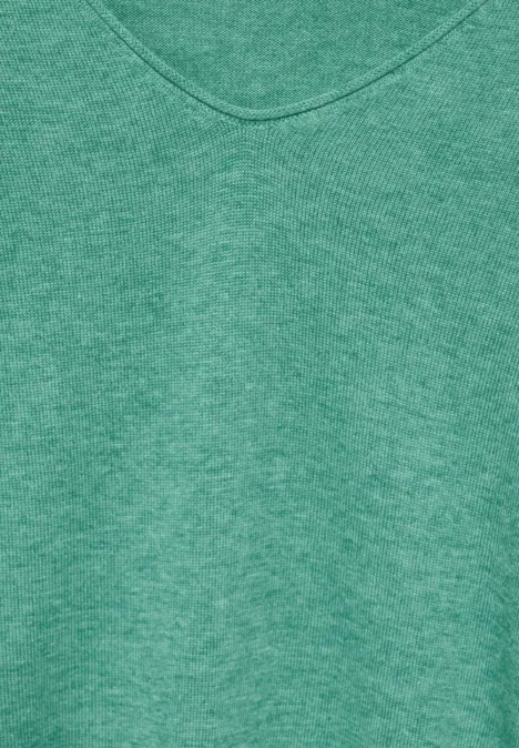 Pull-over adriatic green melange