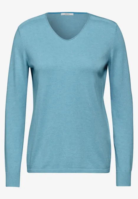 Pullover turquoise melange