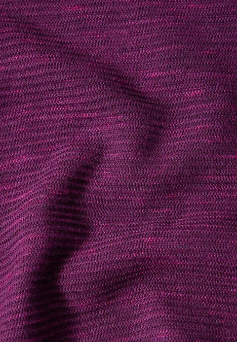 Trui met structuurmix heather berry melange