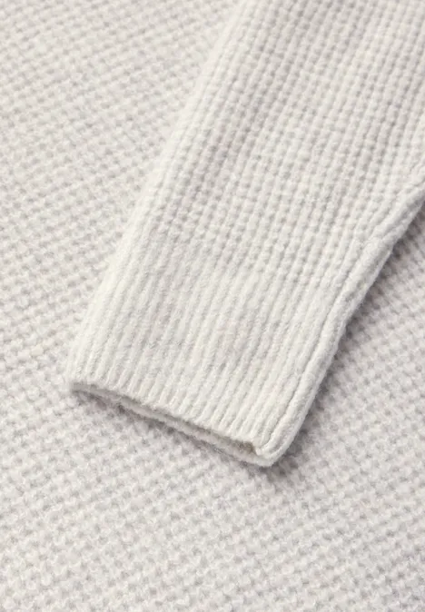 Strukturpullover soft silver melange