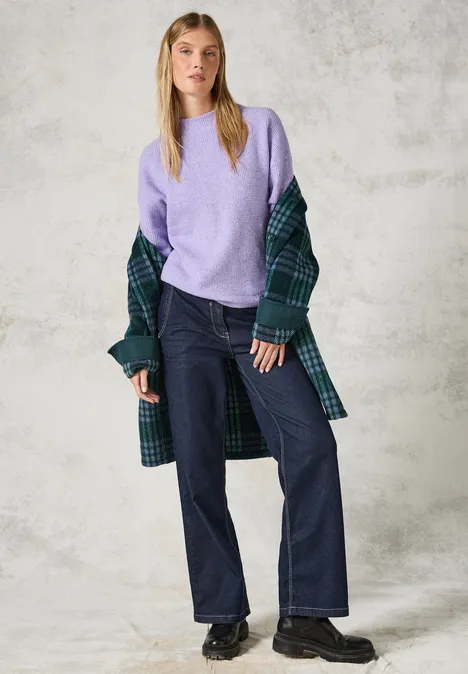 Strukturpullover wild lilac melange