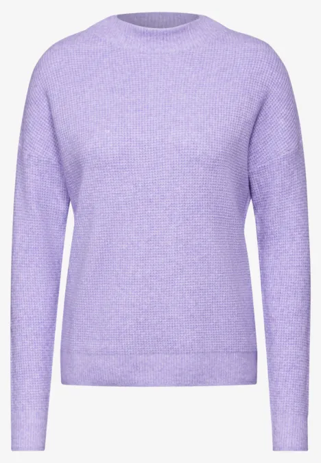 Strukturpullover wild lilac melange