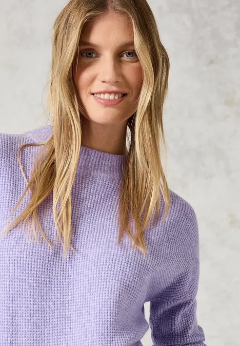 Strukturpullover wild lilac melange