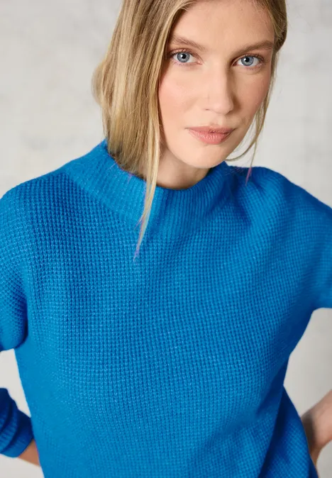Strukturpullover dynamic aqua melange