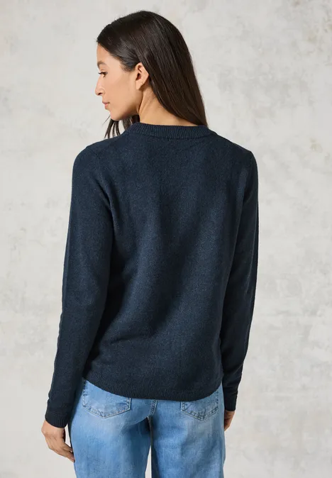 Kuscheliger Pullover deep petrol melange