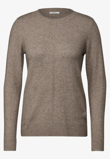Kuscheliger Pullover dark taupe melange