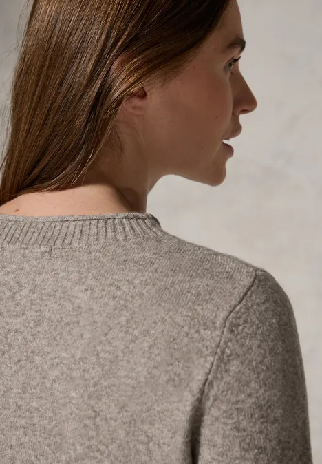 Kuscheliger Pullover milky caramel melange