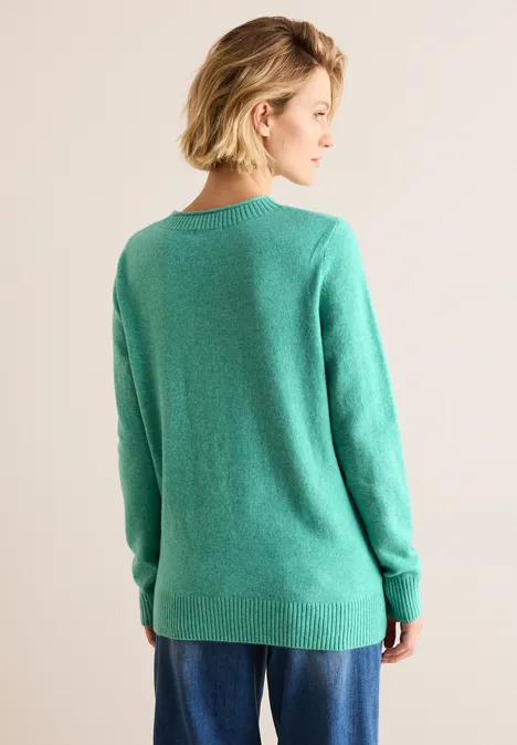 Kuscheliger Pullover aventurine green melange