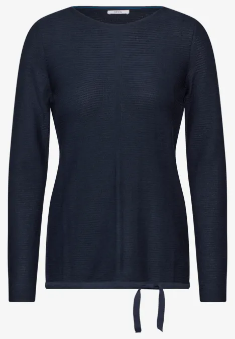 Feinstrickpullover deep petrol