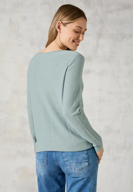 Feinstrickpullover iced salvia green