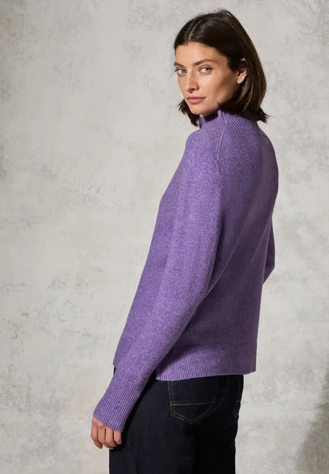 Pull à col montant gentle lilac melange