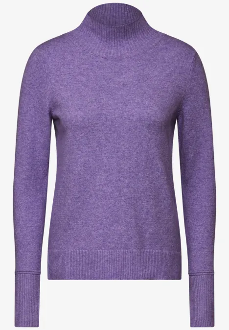 Pull à col montant gentle lilac melange