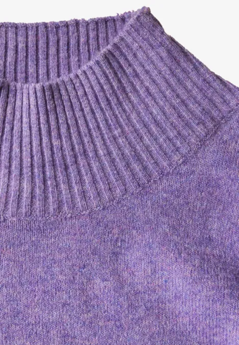 Pull à col montant gentle lilac melange
