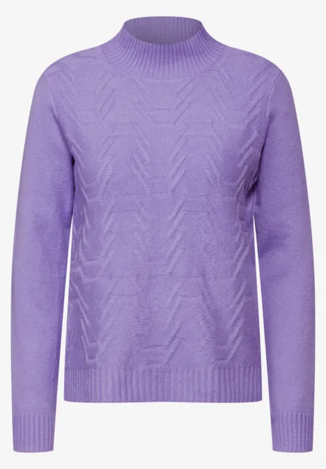 Jaquard Pullover in Unifarbe gentle lilac