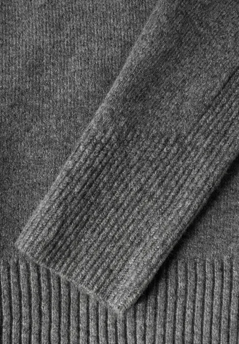 Rollkragenpullover flint grey melange