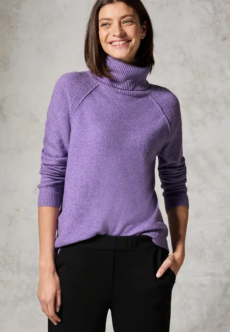 Rollkragenpullover gentle lilac melange