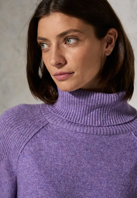 Rollkragenpullover gentle lilac melange