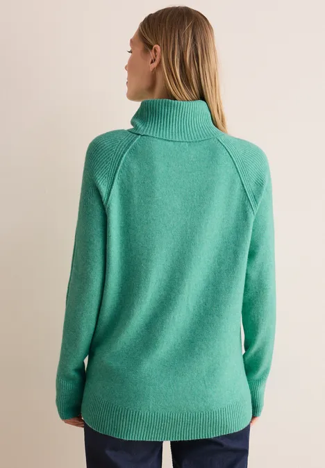 Rollkragenpullover aventurine green melange